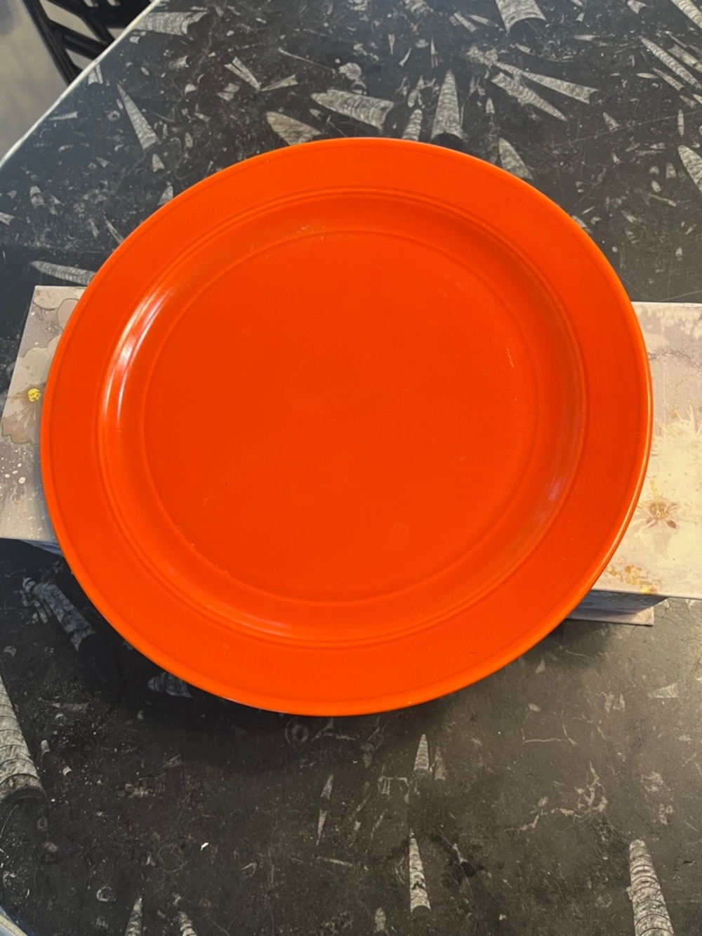 Bright Orange Ceramic Dinner Plate